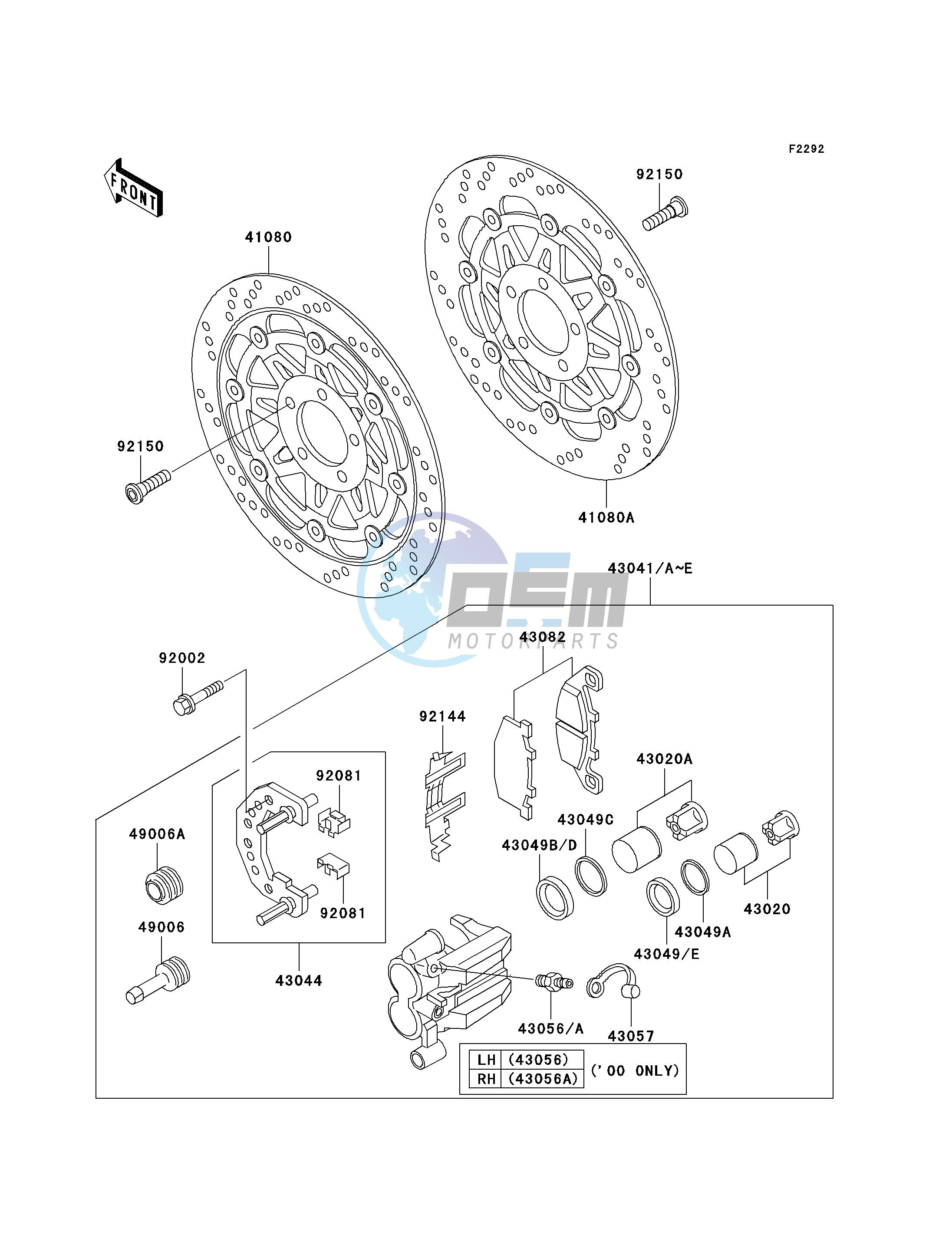 FRONT BRAKE-- ZG1000-A15 - A18- -