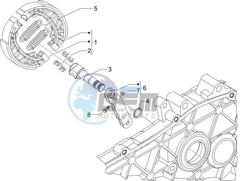 Rear brake - Brake jaw