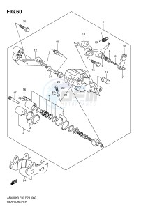 AN400 (E3-E28) Burgman drawing REAR CALIPER