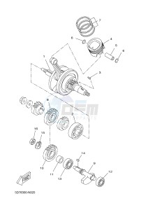 MT125 MT-125 (5D7C) drawing CRANKSHAFT & PISTON