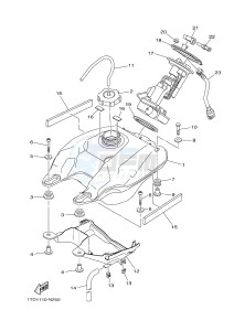 YFZ450R YFZ450RSF YFZ450R SPECIAL EDITION (1TDJ) drawing FUEL TANK