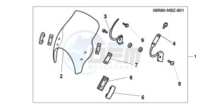 CB600F CB600F drawing METER VISOR