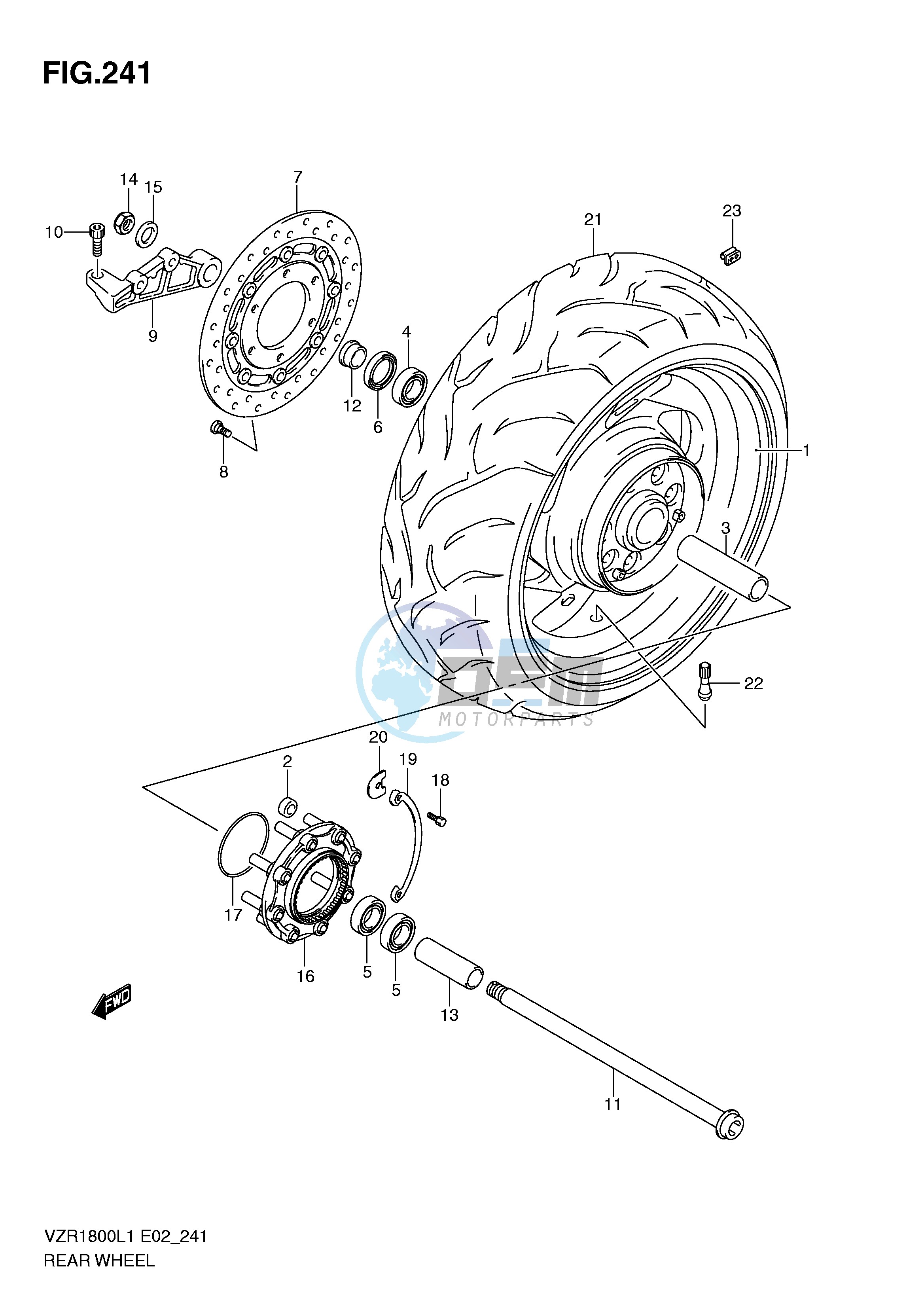 REAR WHEEL (VZR1800UFL1 E19)