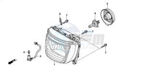 CB1300F1 CB1300SUPER FOUR drawing HEADLIGHT (3)