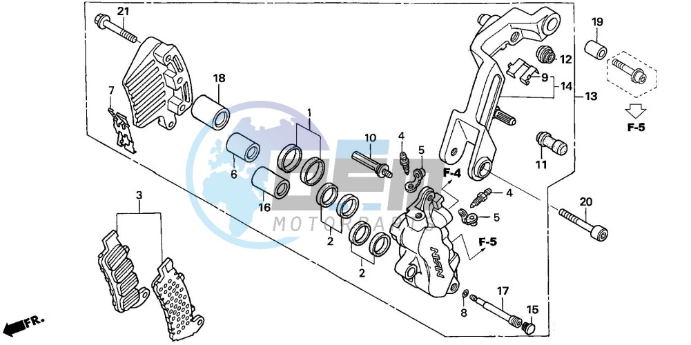 FRONT BRAKE CALIPER (L.)