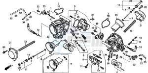 VTR1000F FIRE STORM drawing CARBURETOR (COMPONENT PARTS)