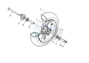 YQ AEROX R 50 drawing FRONT WHEEL