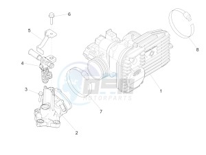 GTS 300 ie Super ABS (USA) (AU, HK) drawing Throttle body - Injector - Union pipe