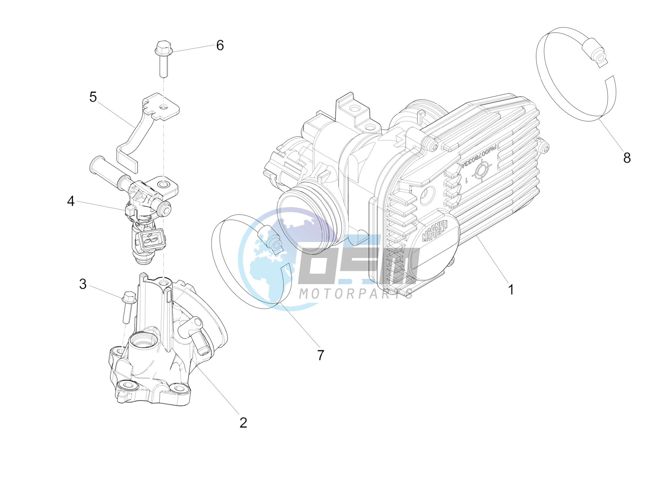 Throttle body - Injector - Union pipe