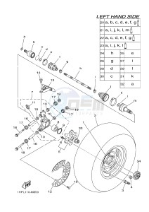 YFM700FWAD YFM7FGPLED GRIZZLY 700 EPS LIMITED EDITION (1HPY) drawing REAR WHEEL