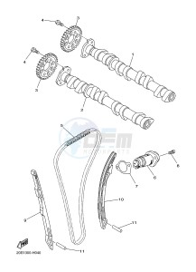 XJ6FA 600 DIVERSION F (ABS) (1DGA 1DGB) drawing CAMSHAFT & CHAIN