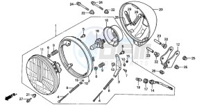 VT125C2 drawing HEADLIGHT