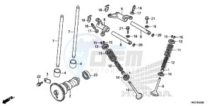 TRX420FM1G TRX420 Europe Direct - (ED) drawing CAMSHAFT/VALVE