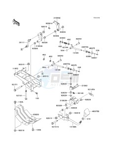 KAF 620 E [MULE 3010 4X4] (E1-E5) [MULE 3010 4X4] drawing FRAME FITTINGS-- LEVER- -