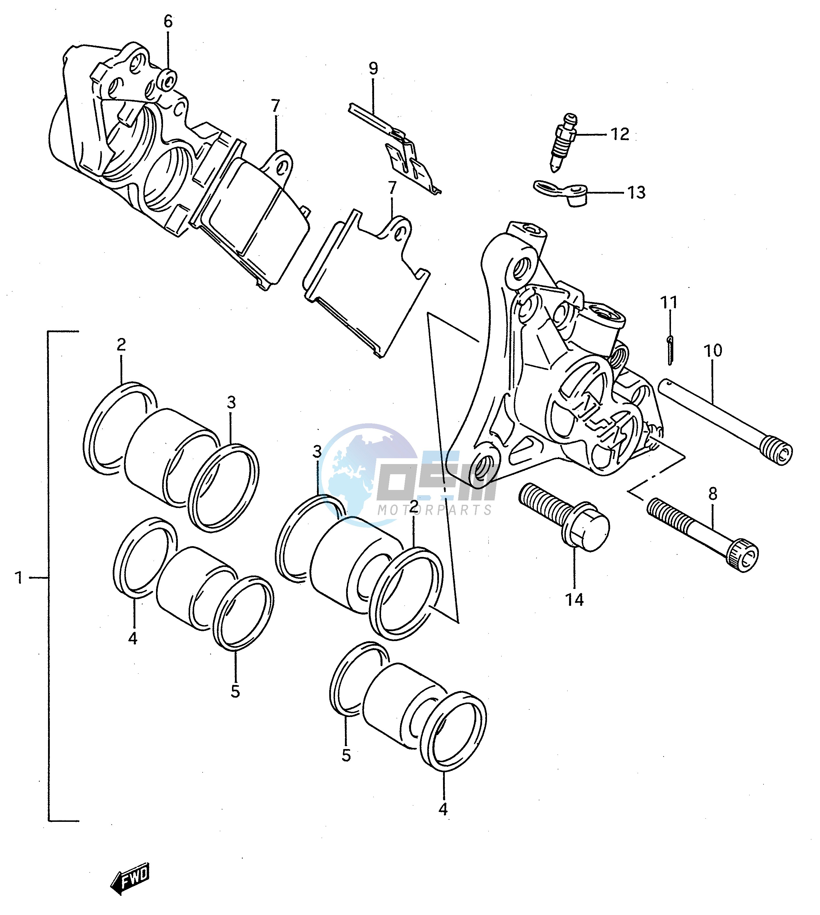 FRONT CALIPERS (MODEL N P)