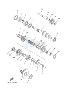 YXM700E YXM700PE MP 700 EPS (1XPC) drawing TRANSMISSION