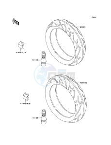 ZZR600 ZX600-E13H GB XX (EU ME A(FRICA) drawing Tires