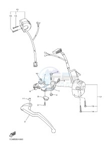 FZ1-S FZ1 FAZER 1000 (2DV1) drawing HANDLE SWITCH & LEVER