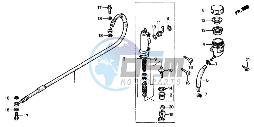 RR. BRAKE MASTER CYLINDER