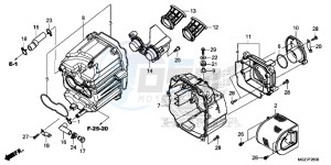 CB500XAE CB500X ABS UK - (E) drawing AIR CLEANER