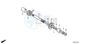 CRF100F9 Australia - (U) drawing KICK STARTER SPINDLE