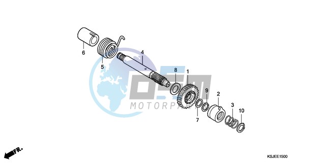 KICK STARTER SPINDLE