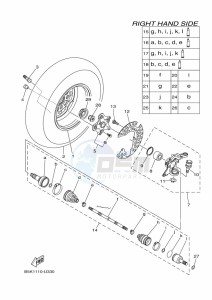 YFM700FWB YFM7NKDXK (B6K7) drawing FRONT WHEEL 2