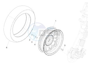 SPRINT 50 4T 4V NOABS E2 (NAFTA) drawing Front wheel