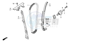 CBF250 drawing CAM CHAIN/TENSIONER