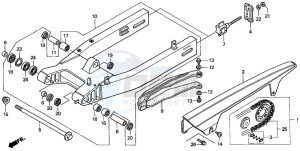 CB600F2 CB600S drawing SWINGARM