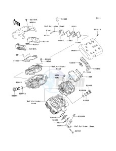 VN 1600 D [VULCAN 1600 NOMAD] (D6F-D8FA) D6F drawing CYLINDER HEAD COVER