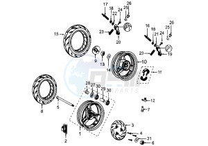 VIVACITY - 100 cc drawing WHEELS