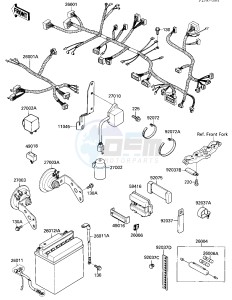 ZX 750 F [NINJA 750R] (F1-F3) [NINJA 750R] drawing CHASSIS ELECTRICAL EQUIPMENT