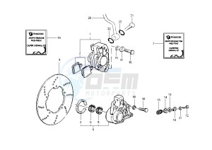 Zip 50 SP drawing Front brake caliper