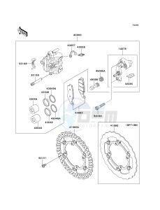 KX 250 T [KX250F] (7F) T7F drawing FRONT BRAKE