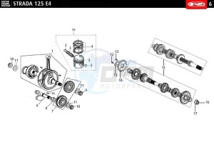 STRADA-125-EURO-4-BLACK drawing CRANKSHAFT - PISTON - TRANSMISSION SHAFT