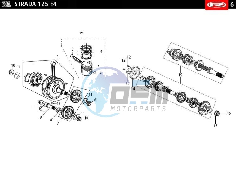 CRANKSHAFT - PISTON - TRANSMISSION SHAFT