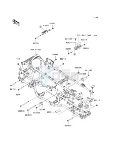 KVF 750 B (BRUTE FORCE 750 4X4I) (B6F-B7FA) B7FA drawing ENGINE MOUNT