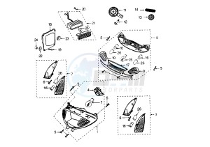 VIVACITY SERIE SPECIAL - 50 cc drawing HEADLAMPS-BLINKERS