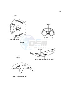 ZZR1400_ABS ZX1400FCF FR GB XX (EU ME A(FRICA) drawing Decals(Green)