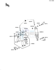 ZN 1100 B [LTD SHAFT] (B1-B2) [LTD SHAFT] drawing SHOCK ABSORBERS