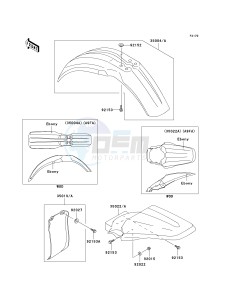 KX 85 A [KX85 MONSTER ENERGY] (A6F - A9FA) A9F drawing FENDERS