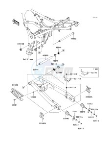 EX250 J [NINJA 250R] (J8F-J9FA) J8F drawing SWINGARM