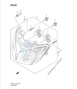 DL650 drawing HEADLAMP (DL650L1 E19)