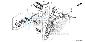 CRF1000AG CRF1000 - Africa Twin - ABS Europe Direct - (ED) drawing TAILLIGHT/LICENSE LIGHT