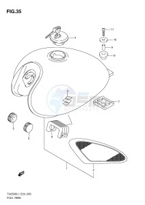 TU250X (E24) drawing FUEL TANK