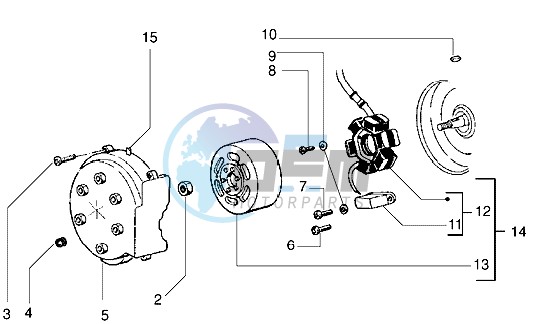 Flywheel magneto