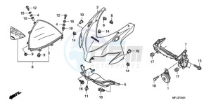 CBR1000RA9 France - (F / ABS CMF MME REP) drawing UPPER COWL (2)