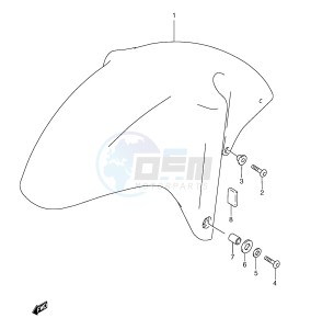 GSX-R600 (E2) drawing FRONT FENDER (MODEL V W X)