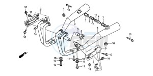 CBX750P2 drawing EXHAUST MUFFLER